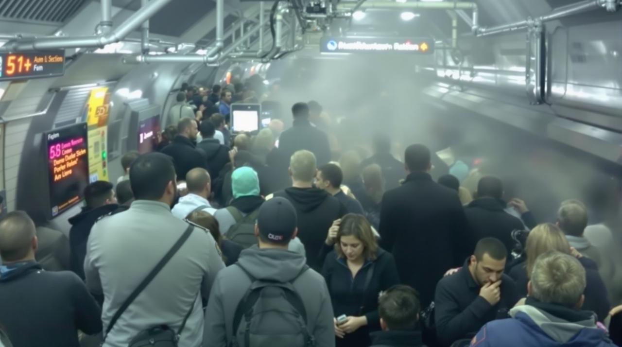 某城市地铁站突发大规模停电，数千名乘客被困